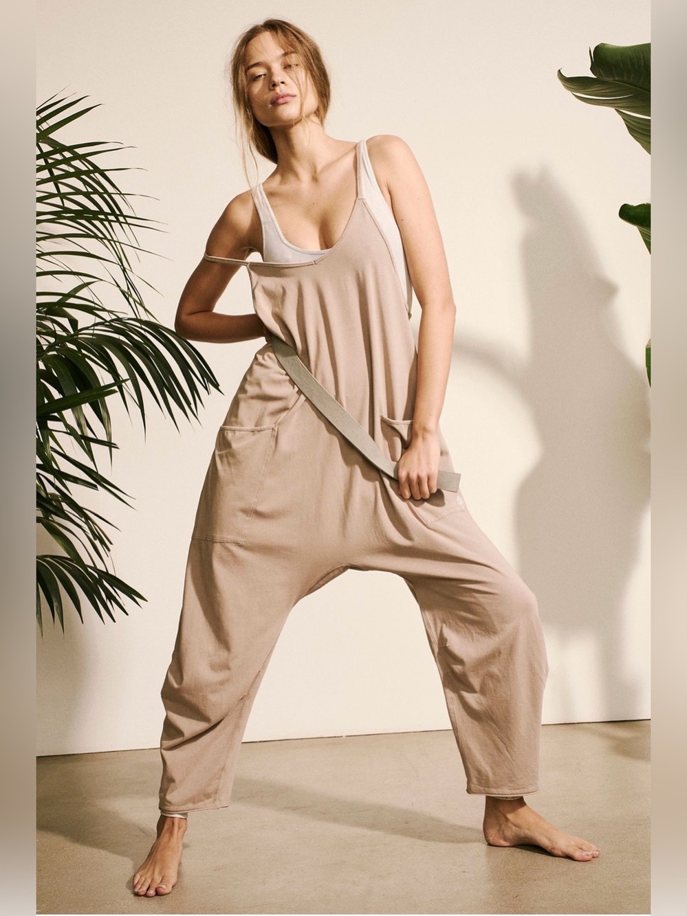 Free People Hot Shot Onesie in Mocha Latte
